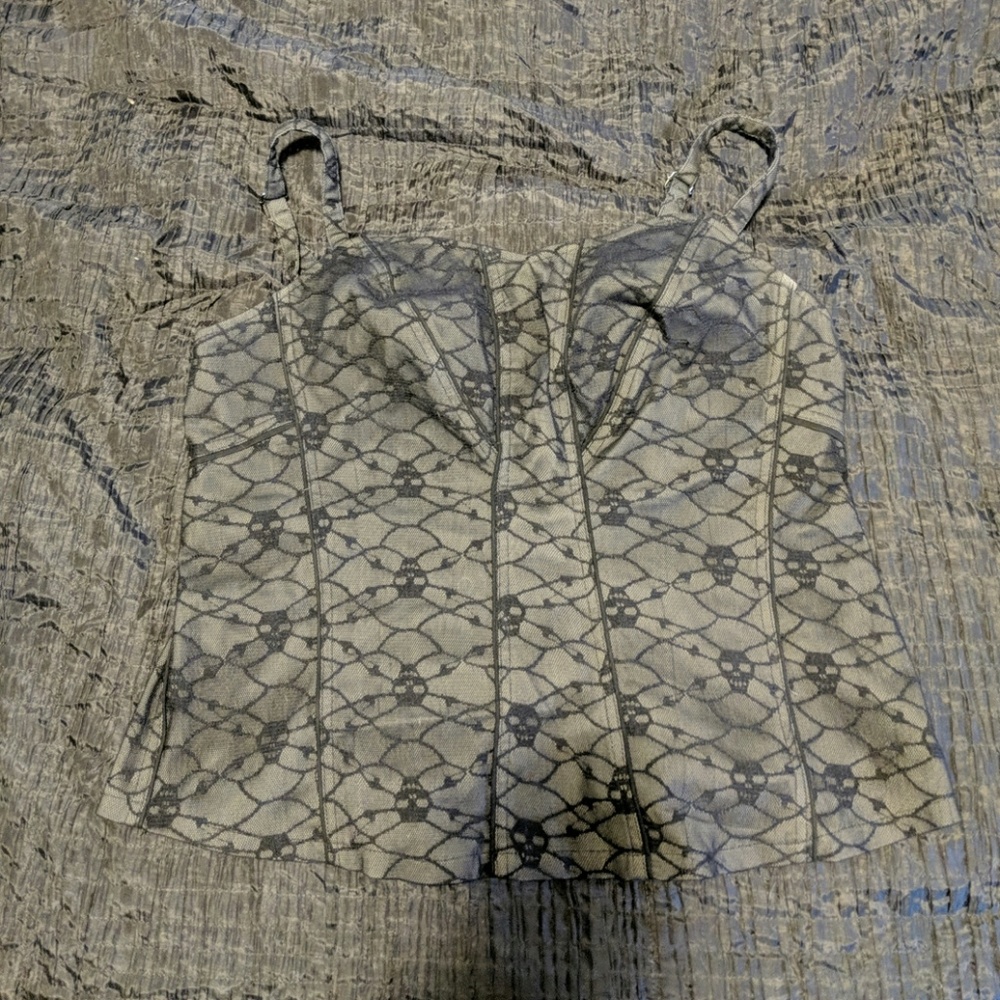 Skull Lace Corset Top